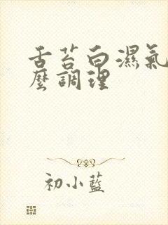 舌苔白湿气重怎么调理