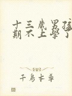 十三岁男孩叛逆期不上学了怎么办