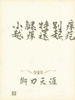 小腿特别痒越挠越痒还起疙瘩