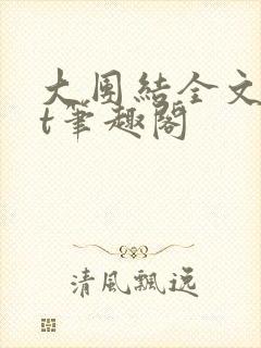 大团结全文txt笔趣阁封面