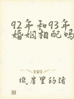 92年和93年婚姻相配吗