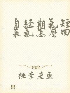 月经期气短上不来气怎么回事