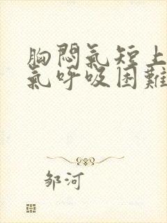 胸闷气短上不来气呼吸困难