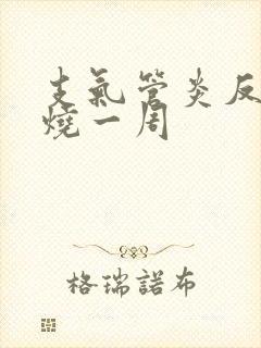 支气管炎反复发烧一周