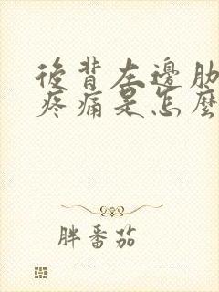 后背左边肋骨下疼痛是怎么回事