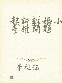 起诉离婚小孩抚养权问题