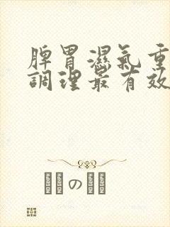 脾胃湿气重怎么调理最有效