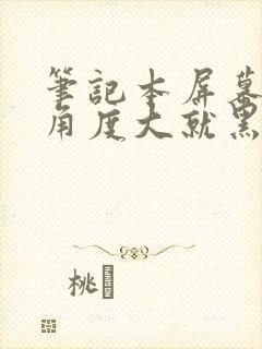 笔记本屏幕打开角度大就黑屏