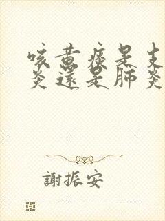 咳黄痰是支气管炎还是肺炎封面