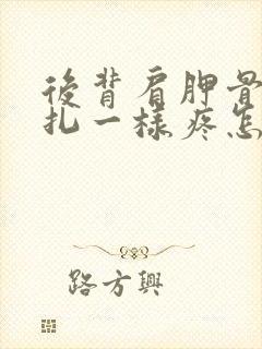 后背肩胛骨像针扎一样疼怎么回事封面