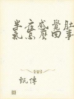 半夜感觉肚子胀气怎么回事