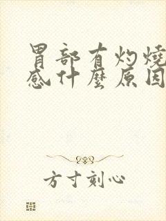 胃部有灼烧的痛感什么原因