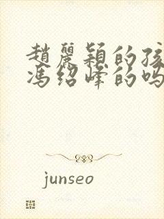 赵丽颖的孩子是冯绍峰的吗