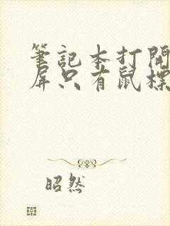 笔记本打开后黑屏只有鼠标怎么回事