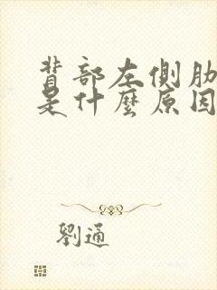 背部左侧肋骨疼是什么原因