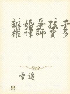 离婚争孩子抚养权律师费多少