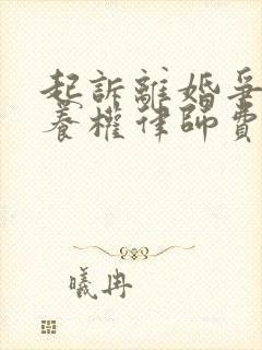 起诉离婚争夺抚养权律师费