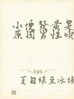 小便发黄是什么原因男性吃什么药