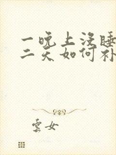 一晚上没睡着第二天如何补救