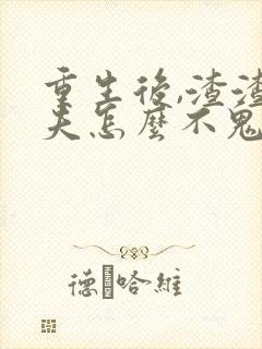 重生后,渣渣前夫怎么不鬼混了