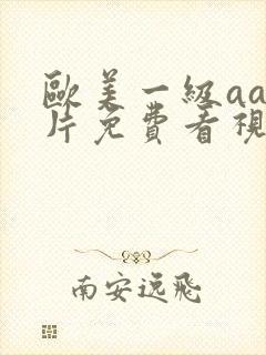 欧美一级aa大片免费看视频