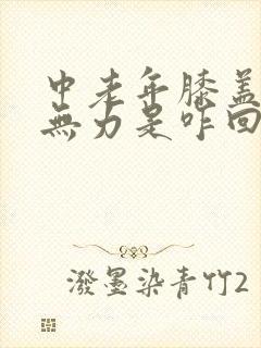 中老年膝盖酸软无力是咋回事