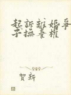 起诉离婚争取孩子抚养权