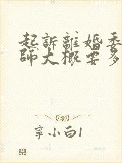 起诉离婚委托律师大概要多少钱封面