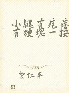 小腿有疙瘩里面有硬块一按就疼封面