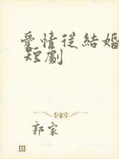 爱情从结婚开始 短剧封面