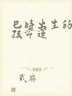 巳时出生的猴男孩命运