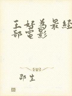 王好为最经典十部电影封面