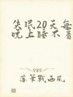 失眠20天每天晚上睡不着封面