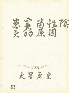 患霉菌性阴道发炎的原因