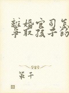 离婚官司怎么打争取孩子的抚养权