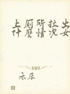 上厕所拉出血是什么情况女封面