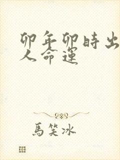 卯年卯时出生的人命运封面
