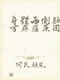 身体两侧肋骨下方疼痛原因