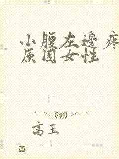 小腹左边疼痛的原因女性