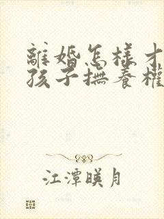 离婚怎样才能把孩子抚养权给对方