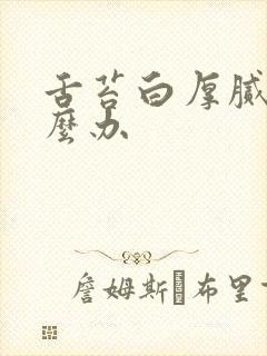 舌苔白厚腻该怎么办