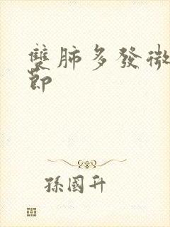 双肺多发微小结节