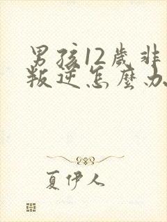 男孩12岁非常叛逆怎么办