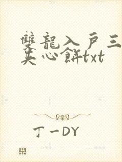 双龙入户三人行夹心饼txt