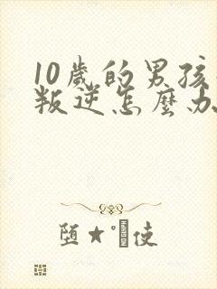 10岁的男孩子叛逆怎么办封面