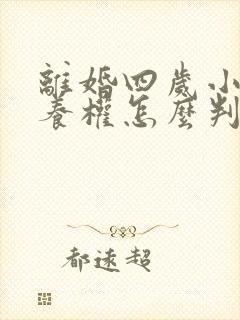 离婚四岁小孩抚养权怎么判定