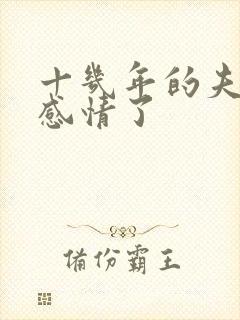 十几年的夫妻没感情了