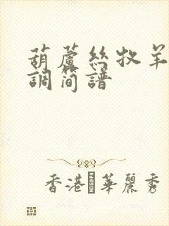 葫芦丝牧羊曲c调简谱