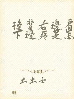 后背右边肩胛骨下边疼是怎么回事