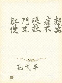 肛门胀痛想上大便又拉不出来怎么办